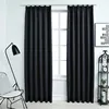 Image de vidaXL Vidaxl Rideaux Occultants Avec Crochets 2 Pcs Noir 140x245 Cm
