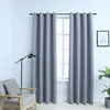 Image de vidaXL Vidaxl Rideaux Occultants Avec Anneaux En Métal 2 Pcs Gris 140x175 Cm