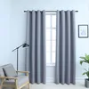 Image de vidaXL Vidaxl Rideaux Occultants Avec Anneaux En Métal 2 Pcs Gris 140x225 Cm