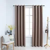 Image de vidaXL Vidaxl Rideaux Occultants Avec Anneaux En Métal 2 Pcs Taupe 140x245 Cm