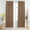 Image de vidaXL Rideaux occultants avec crochets 2 pcs Taupe 140x225 cm