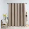 Image de vidaXL Rideau occultant avec anneaux en métal Beige 290x245 cm134445