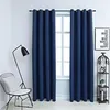 Image de vidaXL Rideaux occultants avec anneaux en métal 2 pcs Bleu 140x175 cm134450