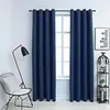 Image de vidaXL Rideaux occultants avec anneaux en mÃ©tal 2 pcs Bleu 140x175 cm