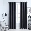 Image de vidaXL Rideaux occultants avec anneaux Métal 2pcs Anthracite 140x175cm