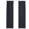 Image de vidaXL Vidaxl Rideaux Occultants Avec Crochets 2 Pcs Anthracite 140x225 Cm