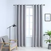 Image de vidaXL Rideaux occultants avec anneaux en métal 2 pcs Gris 140x175 cm
