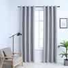 Image de vidaXL Vidaxl Rideaux Occultants Avec Anneaux En Métal 2 Pcs Gris 140x225 Cm
