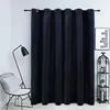 Image de vidaXL Rideau occultant avec anneaux en métal Velours Noir 290x245 cm134491