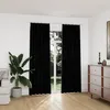 Image de vidaXL Vidaxl Rideaux Occultants Avec Crochets 2 Pcs Velours Noir 140x225 Cm