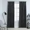 Image de vidaXL Rideaux occultants et crochet 2pcs Velours Anthracite 140x245cm134502