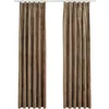 Image de vidaXL Vidaxl Rideaux Occultants Avec Crochets 2 Pcs Velours Beige 140x245 Cm