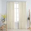 Image de vidaXL Rideaux occultants avec crochets 2 pcs Velours Crème 140x175 cm