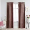 Image de Vidaxl Rideau Occultant Et Crochet 2pcs Velours Rose Antique 140x175cm