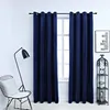 Image de vidaXL Vidaxl Rideaux Occultants Et Anneaux 2pcs Velours Bleu Foncé 140x175cm