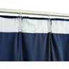 Image de vidaXL Rideaux occultants et crochet 2pcs Velours Bleu foncé 140x225cm