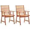 Image de vidaXL Chaises à manger d'extérieur lot de 2 Bois d'acacia massif46312