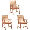 Image de vidaXL Chaises à manger d'extérieur lot de 3 Acacia massif
