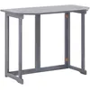 Image de vidaXL Table De Balcon Pliante 90 X 50 X 74 Cm Bois D'acacia Gris Pliable Extérieur Rustique