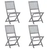 Image de vidaXL Chaises pliables d'extérieur lot de 4 Bois d'acacia solide