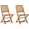 Image de vidaXL Chaises pliables d'extérieur lot de 2 Bois d'acacia solide
