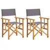 Image de vidaXL Chaises de metteur en scène lot de 2 Bois massif d'acacia45947