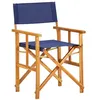 Image de vidaXL Chaise de metteur en scène bois massif d'acacia bleu45952