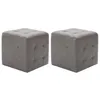 Image de vidaXL 2 pcs Poufs Gris 30 x 30 x 30 cm Similicuir278381