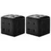 Image de 2 pcs Poufs Noir 30 x 30 x 30 cm Tissu velours