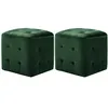 Image de vidaXL 2 pcs Poufs Vert 30 x 30 x 30 cm Tissu velours