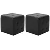 Image de vidaXL Poufs 2 pcs Noir 30 x 30 x 30 cm Similicuir