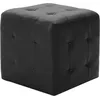 Image de vidaXL 2 Pcs Poufs Noir 30 X 30 X 30 Cm Similicuir