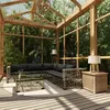 Image de vidaXL Salon de jardin 6 pcs avec coussins résine tressée gris46809
