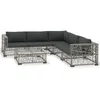 Image de Salon De Jardin 6 Pcs Avec Coussins RÃ©sine TressÃ©e Gris Wis