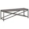Image de vidaXL Banc de jardin 120 cm Résine tressée Gris