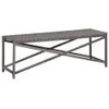 Image de Banc De Jardin 120 Cm RÃ©sine TressÃ©e Gris