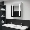 Image de vidaXL Armoire de salle de bain à miroir LED 50x13x70 cm285117