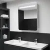 Image de vidaXL Armoire de salle de bain à miroir LED 68x9x80 cm285119