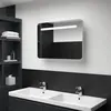 Image de vidaXL Armoire de salle de bain à miroir LED 80x9,5x55 cm 285120