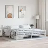 Image de vidaXL Cadre de lit sans matelas blanc métal 200x200 cm