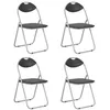 Image de vidaXL Chaises pliantes à manger lot de 4 noir similicuir278593