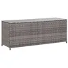 Image de vidaXL Boîte de rangement de jardin gris 150x50x60 cm résine tressée46462