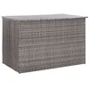 Image de vidaXL Boîte de rangement de jardin gris 150x100x100 cm résine tressée46467