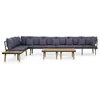 Image de vidaXL Salon de jardin à 8 places avec coussins Bois d'acacia solide46485