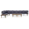 Image de Salon De Jardin 8 Places Avec Coussins Bois D'acacia Solide Durable Mobilier De Patio