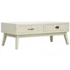 Image de vidaXL Table basse avec 2 tiroirs Gris sculpté 110x50x40 cm Bois285751