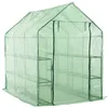 Image de vidaXL Serre de plain-pied avec 12 étagères Acier 143x214x196 cm46913