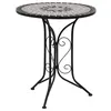 Image de vidaXL Table de bistro mosaïque Gris 61 cm Céramique