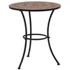 Image de vidaXL Table de bistro mosaïque Orange/gris 60 cm Céramique