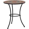 Image de vidaXL Vidaxl Table De Bistro Mosaïque Orange/Gris 60 Cm Céramique